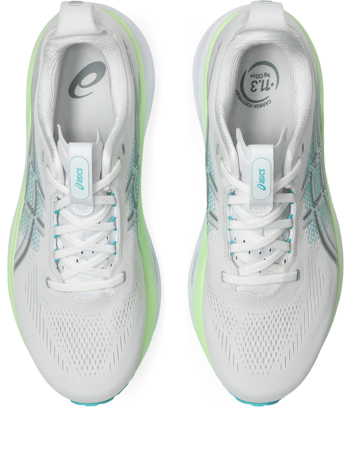Asics Mens Gel Kayano 33 - White/Energy Aqua - Stability - AW26