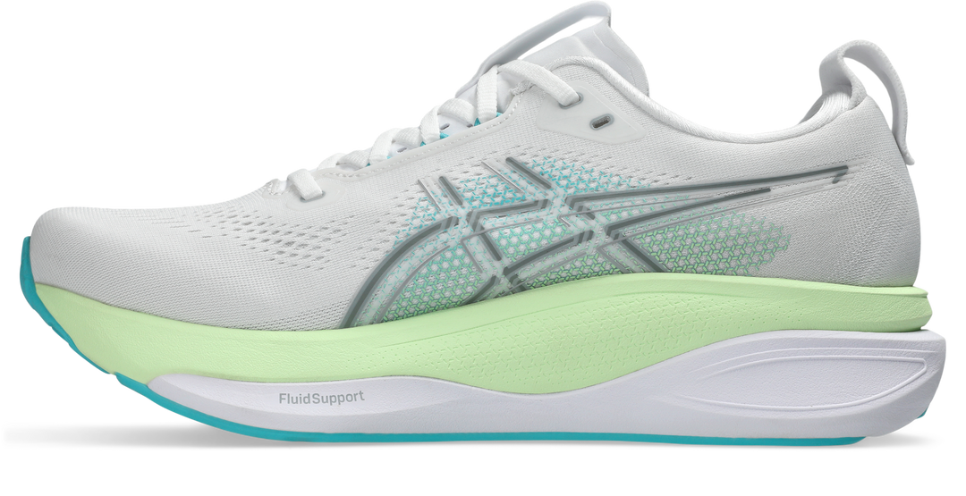 Asics Mens Gel Kayano 33 - White/Energy Aqua - Stability - AW26