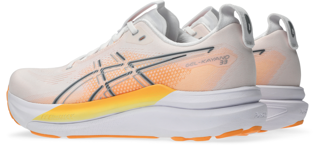 Asics Mens Gel Kayano 33 Ignite - White/Stadium Orange - Stability - AW26