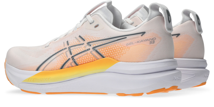 Asics Mens Gel Kayano 33 Ignite - White/Stadium Orange - Stability - AW26