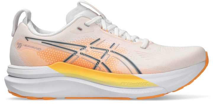 Asics Mens Gel Kayano 33 Ignite - White/Stadium Orange - Stability - AW26