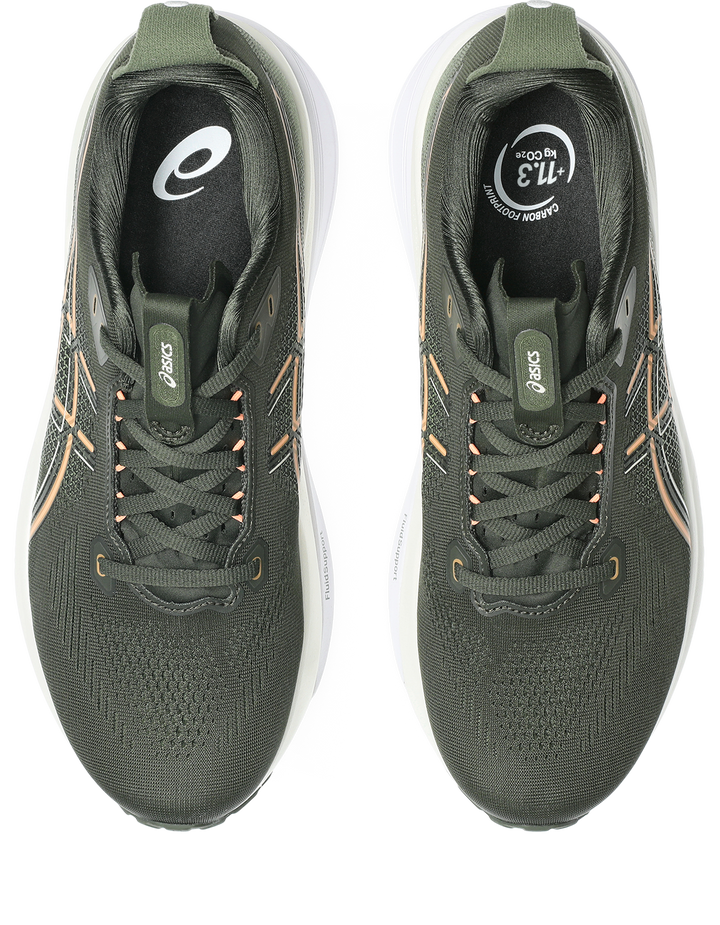 Asics Mens Gel Kayano 33  - Vintage Khaki/Bright Sunstone - Stability - AW26
