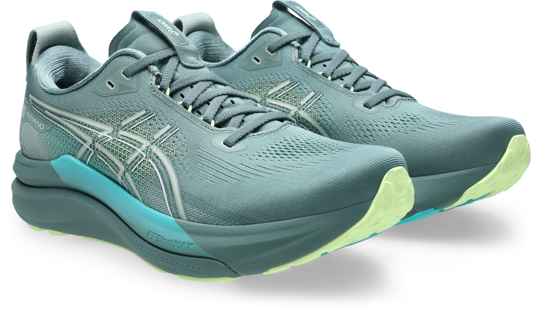 Asics Mens Gel Kayano 33  - Foggy Teal/Illuminate Yellow - Stability - AW26