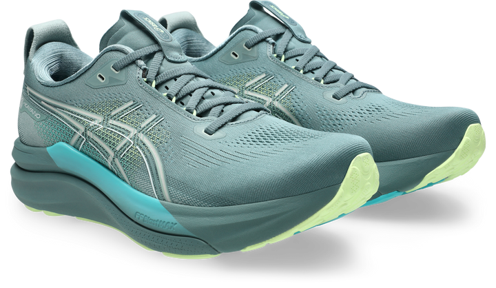 Asics Mens Gel Kayano 33  - Foggy Teal/Illuminate Yellow - Stability - AW26