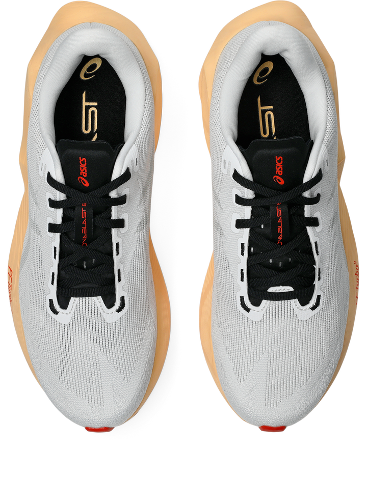 Asics Mens Novablast 6 Ignite - White/Vivid Coral - Neutral - AW26