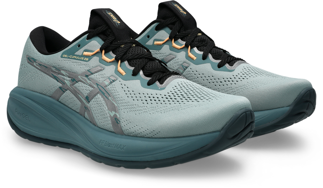 Asics Mens Gel Cumulus 28 Lite-Show - Lite-Show/Orange Glow - Neutral - AW26