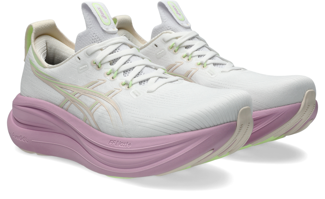 Asics Womens Gel Nimbus 28 - White/Hazy Lilac - Neutral - AW26