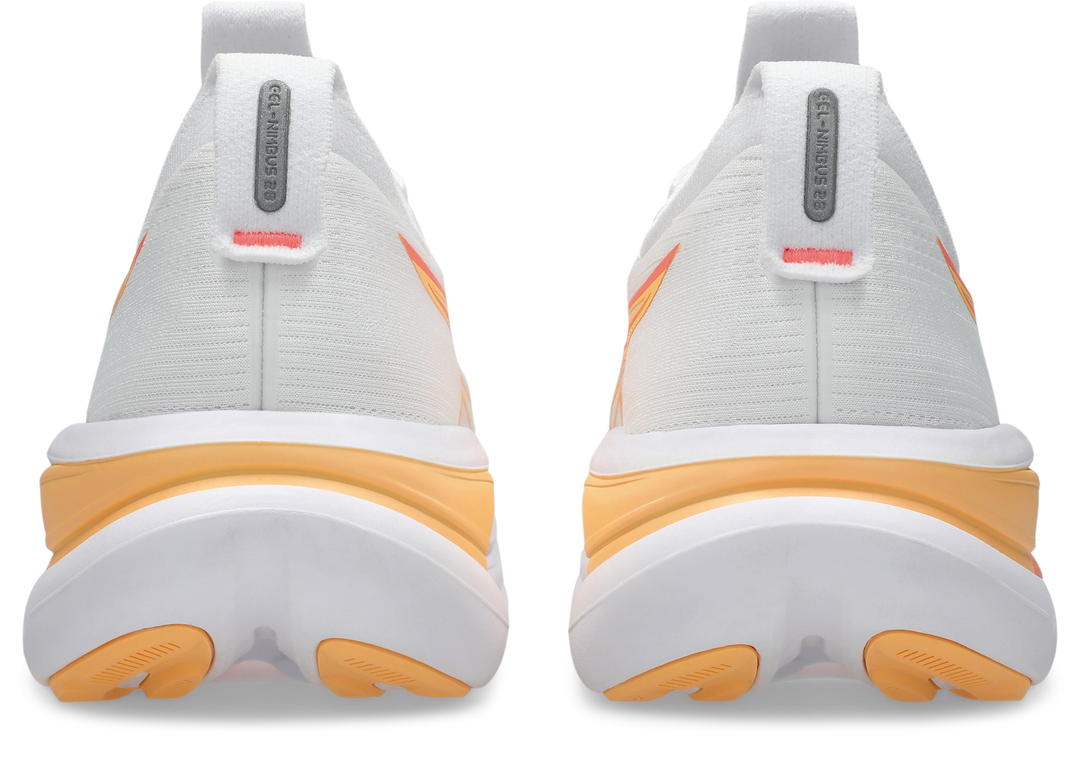 Asics Womens Gel Nimbus 28 Ignite - White/Sun Coral - Neutral - AW26