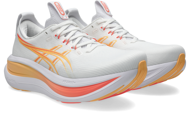 Asics Womens Gel Nimbus 28 Ignite - White/Sun Coral - Neutral - AW26