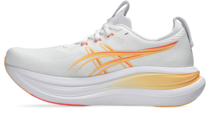 Asics Womens Gel Nimbus 28 Ignite - White/Sun Coral - Neutral - AW26