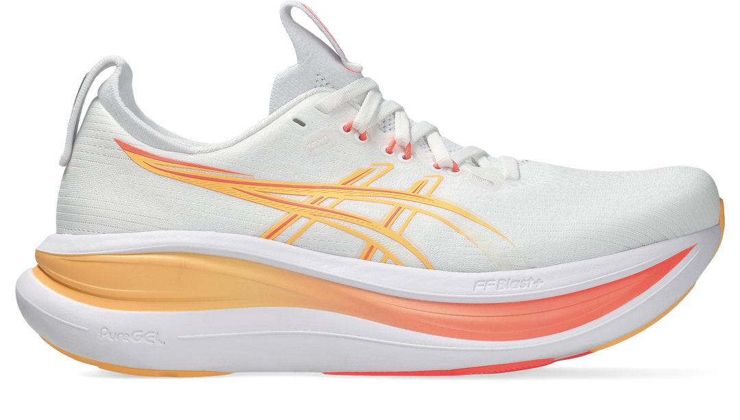 Asics Womens Gel Nimbus 28 Ignite - White/Sun Coral - Neutral - AW26