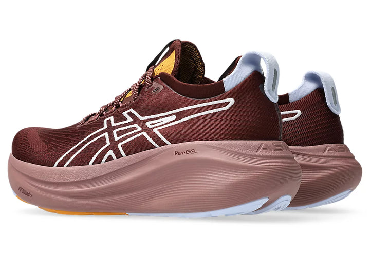 Asics Womens Gel Nimbus 27 TR - Nature Bathing/Dark Red Planet - Neutral - AW25