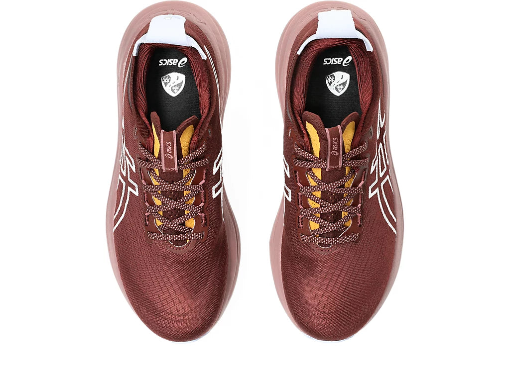 Asics Womens Gel Nimbus 27 TR - Nature Bathing/Dark Red Planet - Neutral - AW25