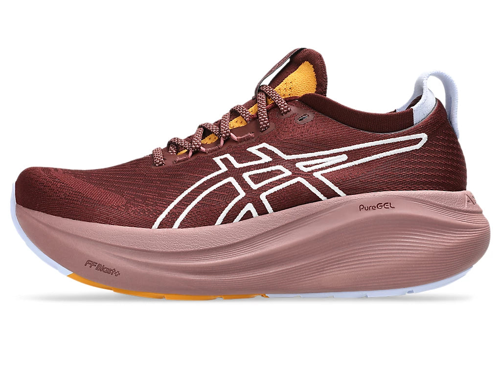 Asics Womens Gel Nimbus 27 TR - Nature Bathing/Dark Red Planet - Neutral - AW25