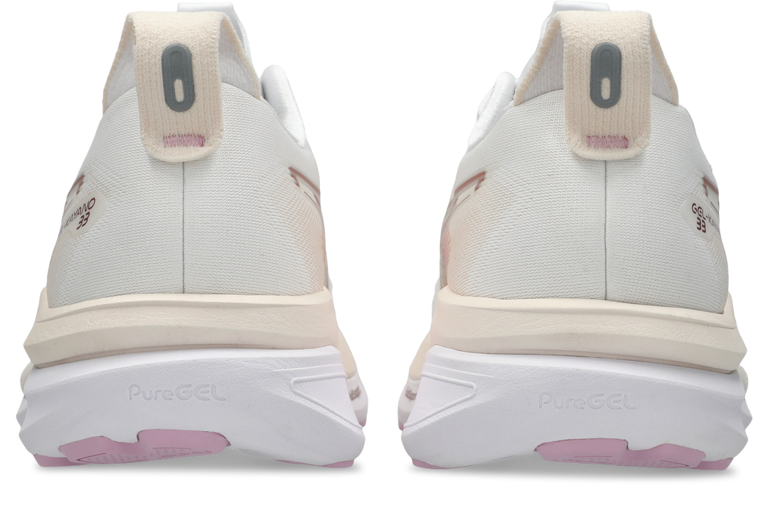 Asics Womens Gel Kayano 33 - White/Hazy Lilac - Stability - AW26