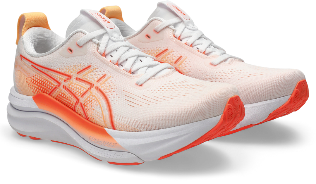 Asics Womens Gel Kayano 33 Ignite - White/Vivid Coral - Stability - AW26