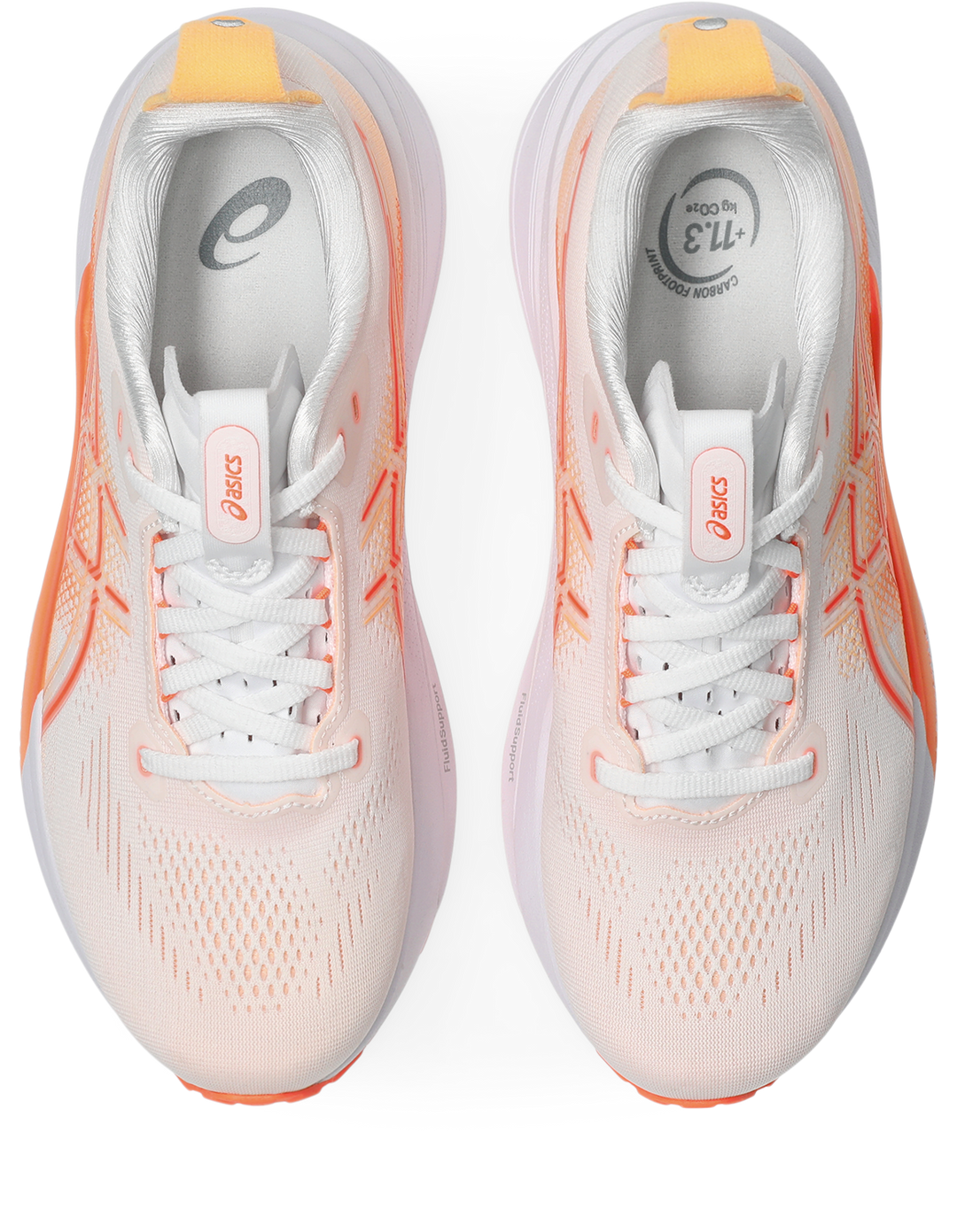 Asics Womens Gel Kayano 33 Ignite - White/Vivid Coral - Stability - AW26