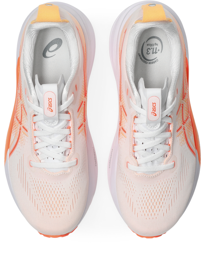 Asics Womens Gel Kayano 33 Ignite - White/Vivid Coral - Stability - AW26