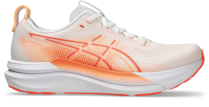 Asics Womens Gel Kayano 33 Ignite - White/Vivid Coral - Stability - AW26