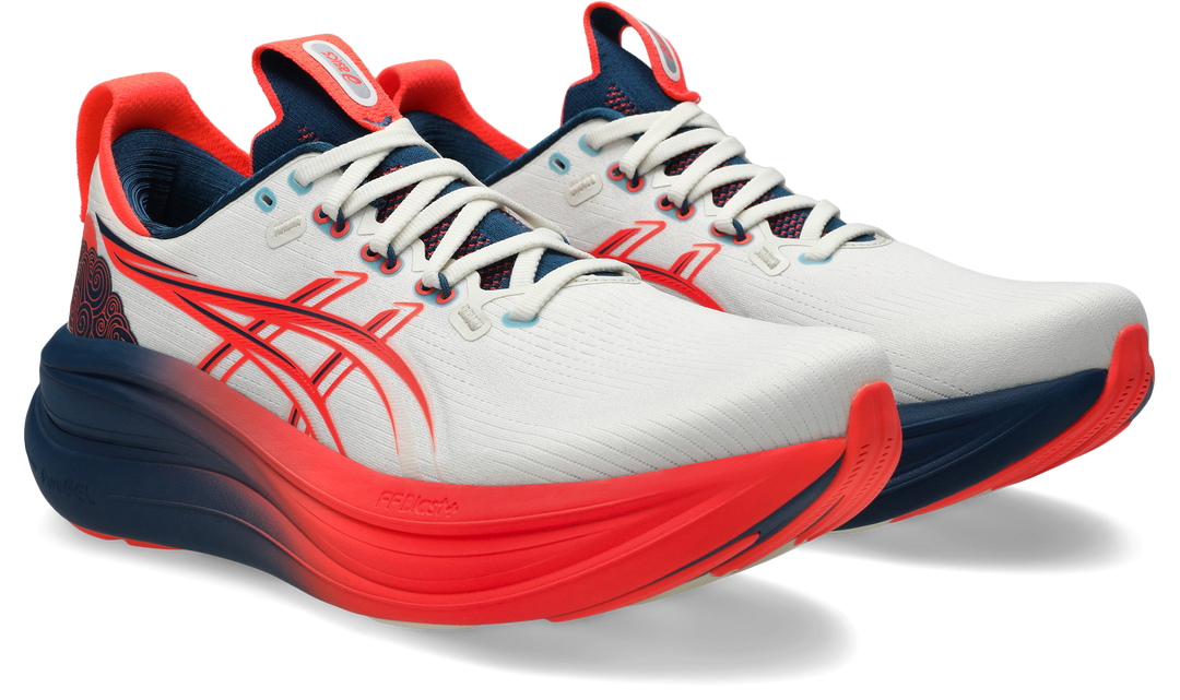 Asics Unisex Gel Nimbus 28 - Cream/Flash Coral - Neutral - SS26