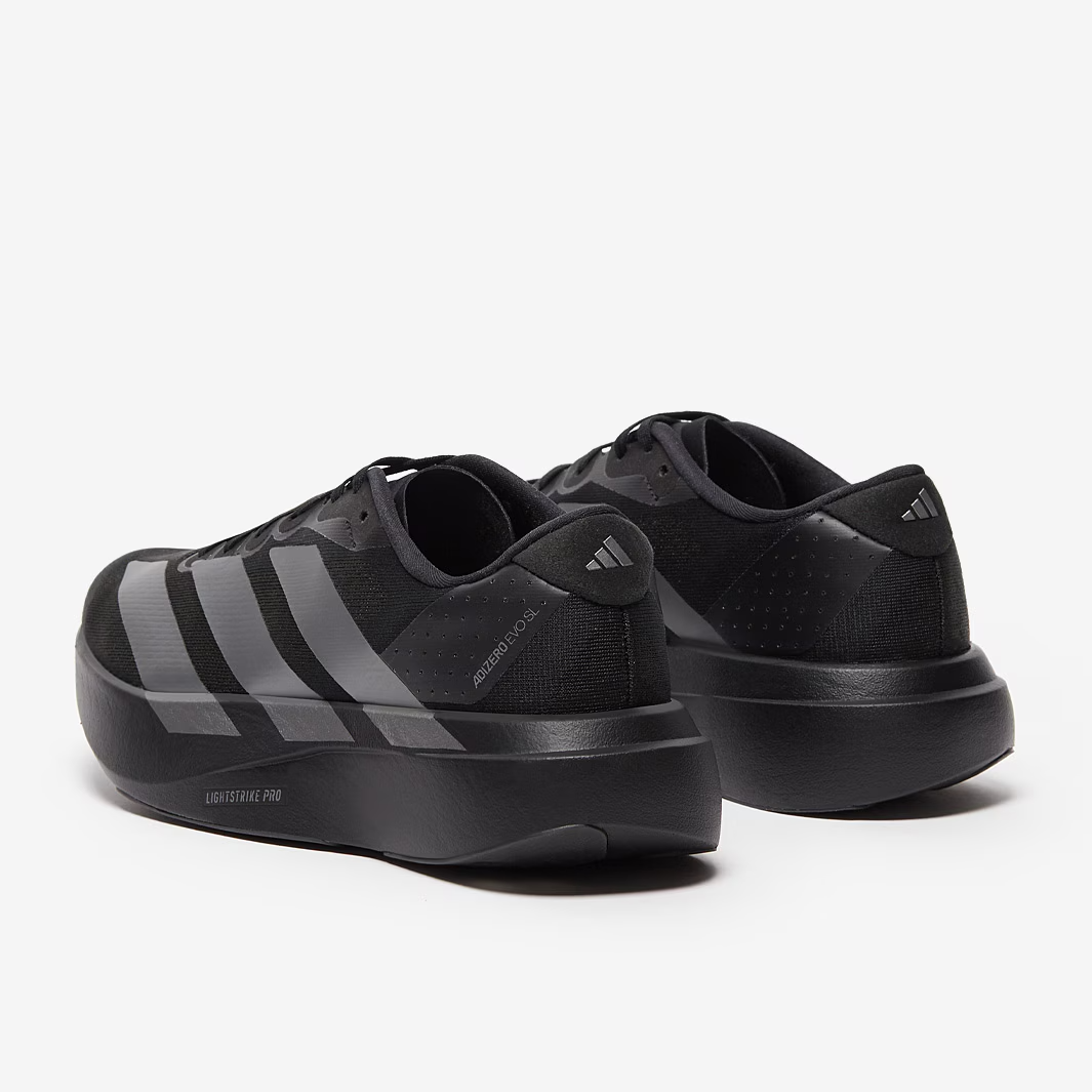Adidas Womens Adizero Evo SL Woven - Core Black/Silver Metallic Adidas Womens Adizero Evo SL Woven - Core Black/Silver Metallic