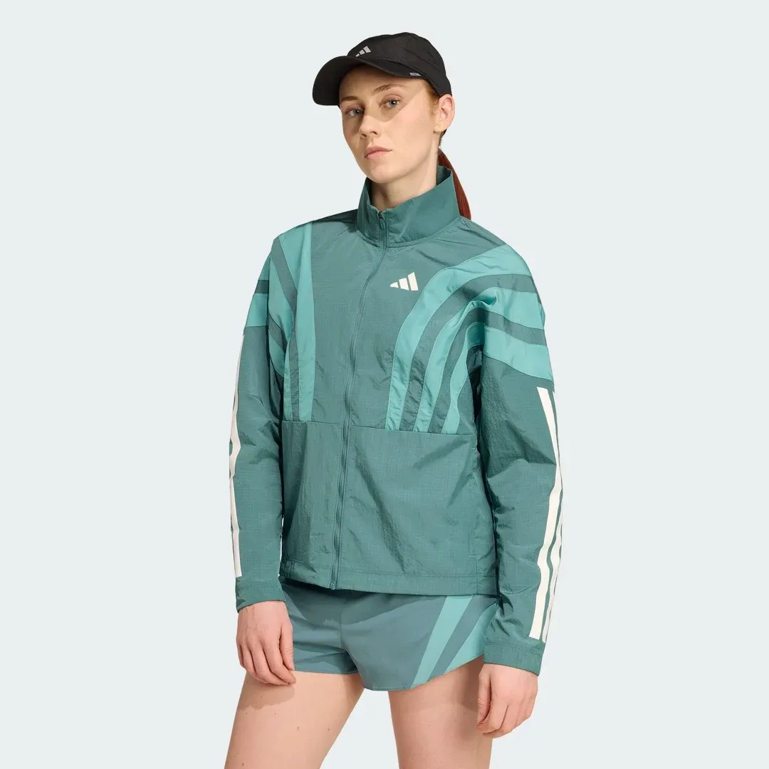 Adidas Womens Adizero Jacket  - Green