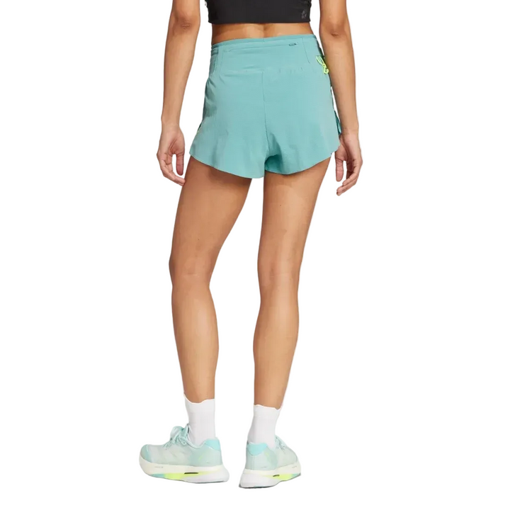 Adidas Womens Adizero Gel Pocket 4" Shorts - Teal
