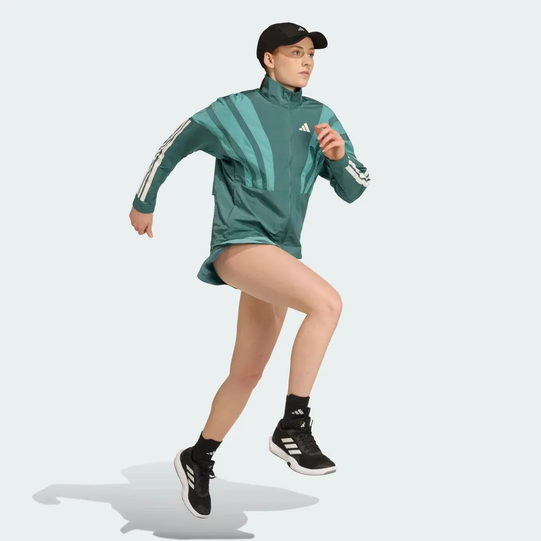 Adidas Womens Adizero Jacket  - Green