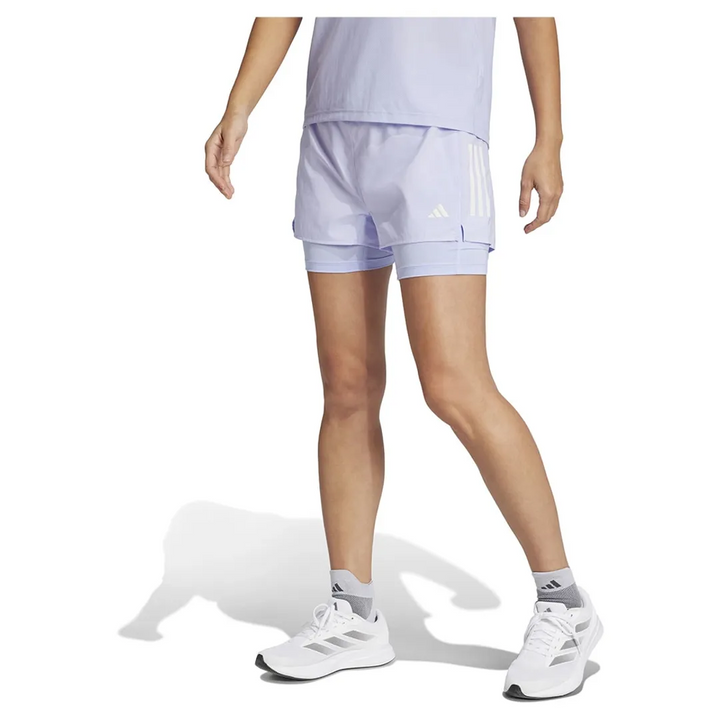 Adidas Womens Own The Run Climacool 2in1 Shorts - Violet