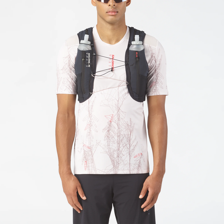 Gilet Salomon S/Lab Ultra 12 avec Flasques - Noir