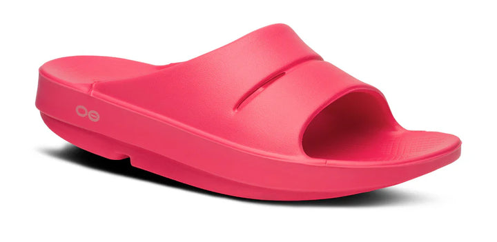 Oofos OOahh Womens Recovery Slide - Neon Berry