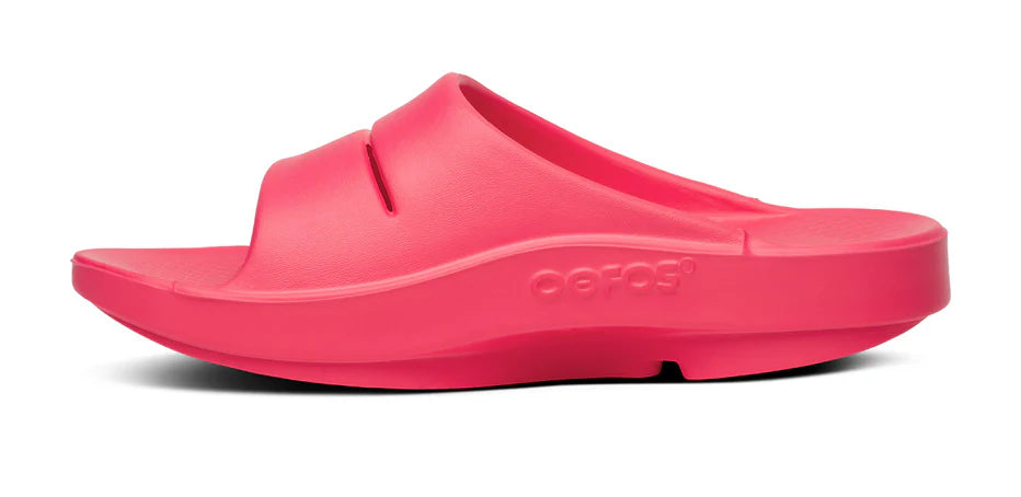 Oofos OOahh Womens Recovery Slide - Neon Berry