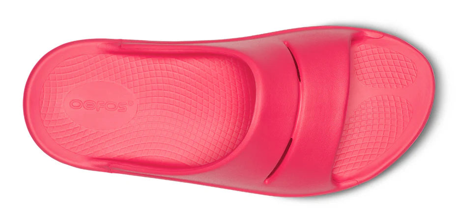 Oofos OOahh Womens Recovery Slide - Neon Berry