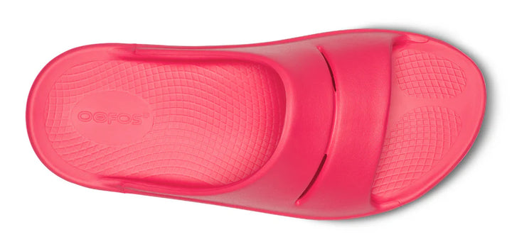 Oofos OOahh Womens Recovery Slide - Neon Berry