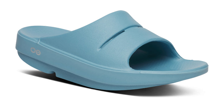 Claquette de récupération unisexe Oofos OOahh - Bleu océan - SS26