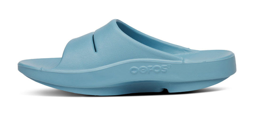 Claquette de récupération unisexe Oofos OOahh - Bleu océan - SS26