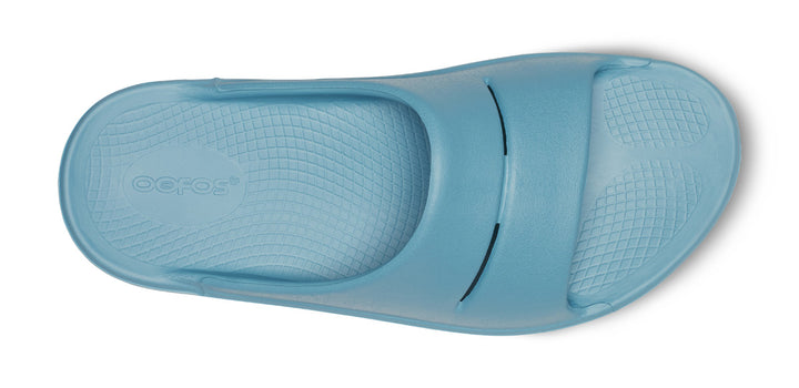 Claquette de récupération unisexe Oofos OOahh - Bleu océan - SS26