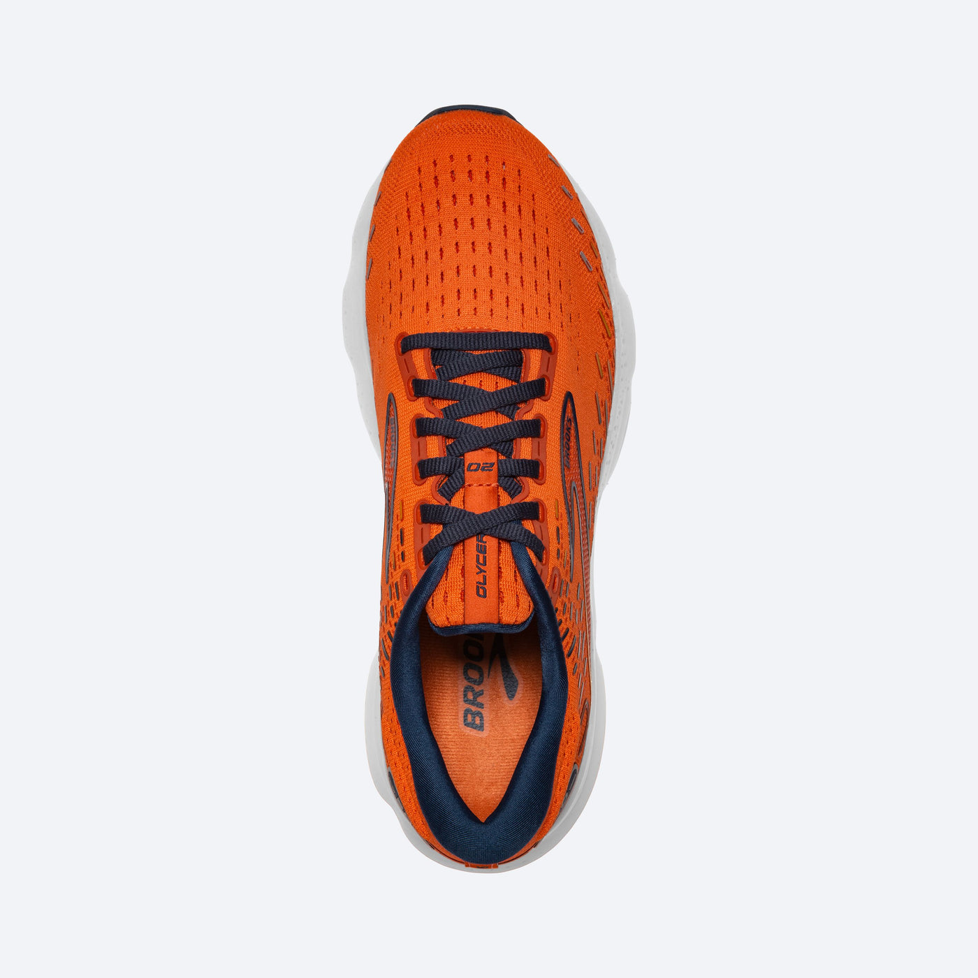 Brooks Mens Glycerin 20 - Orange/Titan/Flame - Neutral