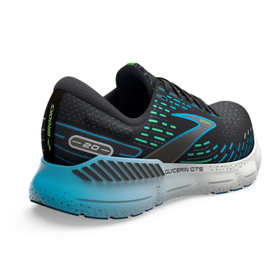 Brooks Mens Glycerin GTS 20 - Black/Hawaiian Ocean/Green - Stability