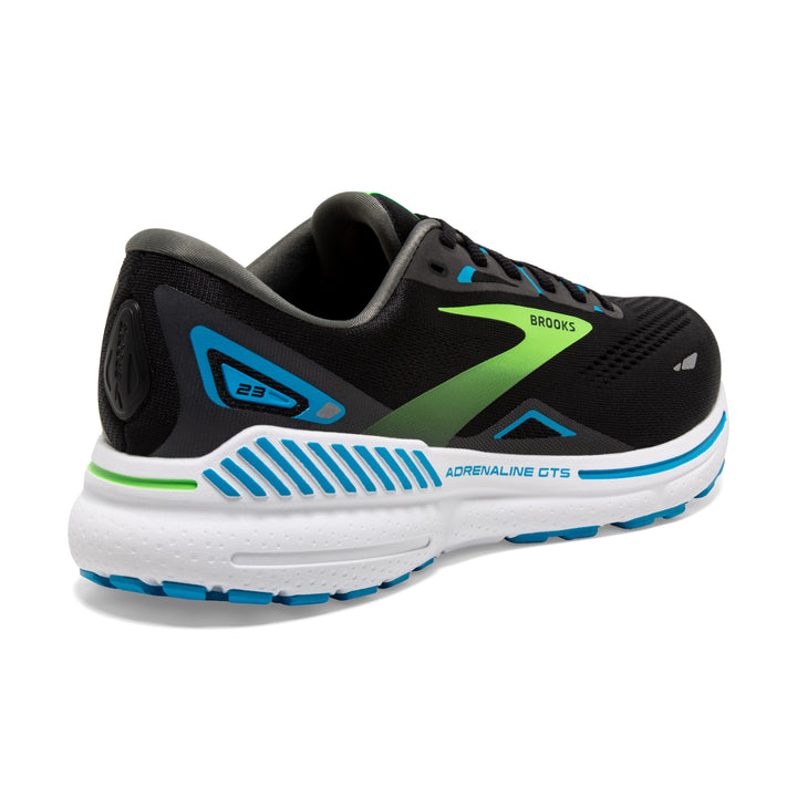 Brooks Mens Adrenaline GTS 23 Narrow (B Width) - Black/Hawaiian Ocean/Green - Stability
