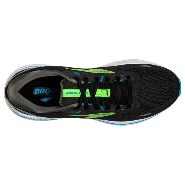 Brooks Mens Adrenaline GTS 23 Narrow (B Width) - Black/Hawaiian Ocean/Green - Stability