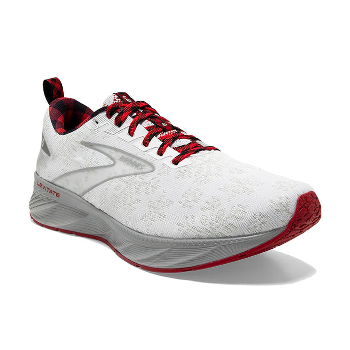 Brooks Mens Levitate 6 - White/Red/Silver - Neutral
