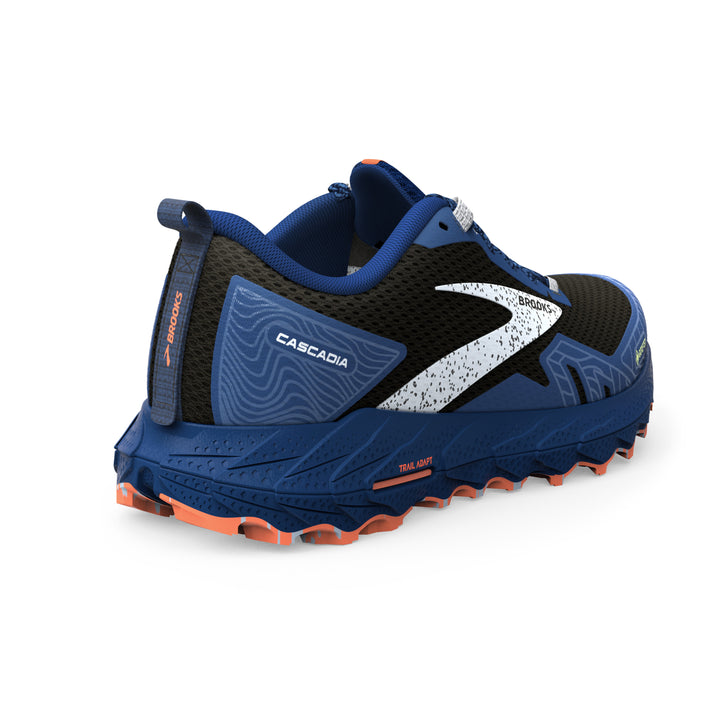 Brooks Mens Cascadia 17 GTX - Black/Blue/Firecracker - Trail