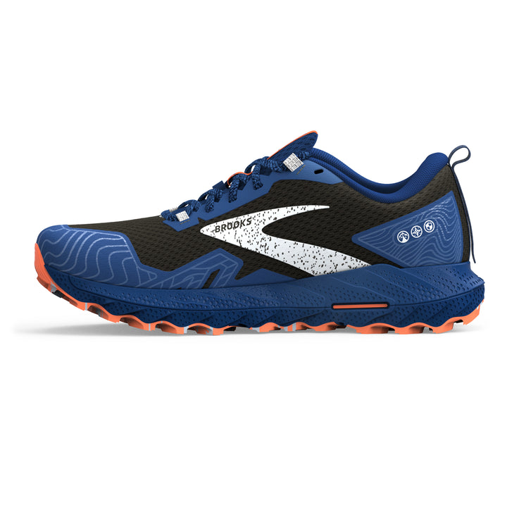 Brooks Mens Cascadia 17 GTX - Black/Blue/Firecracker - Trail