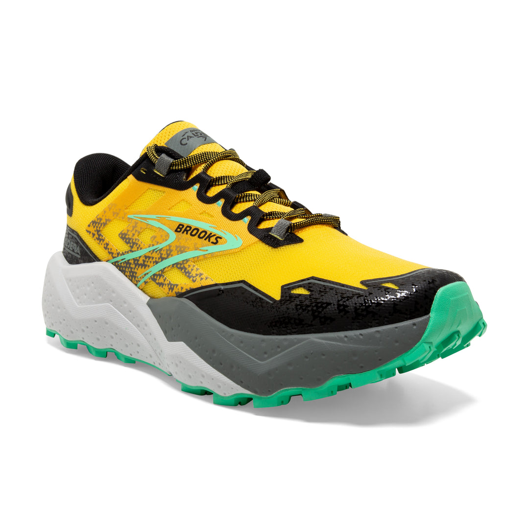 Brooks Mens Caldera 7 - Lemon Chrome/Black/Springbud - Trail