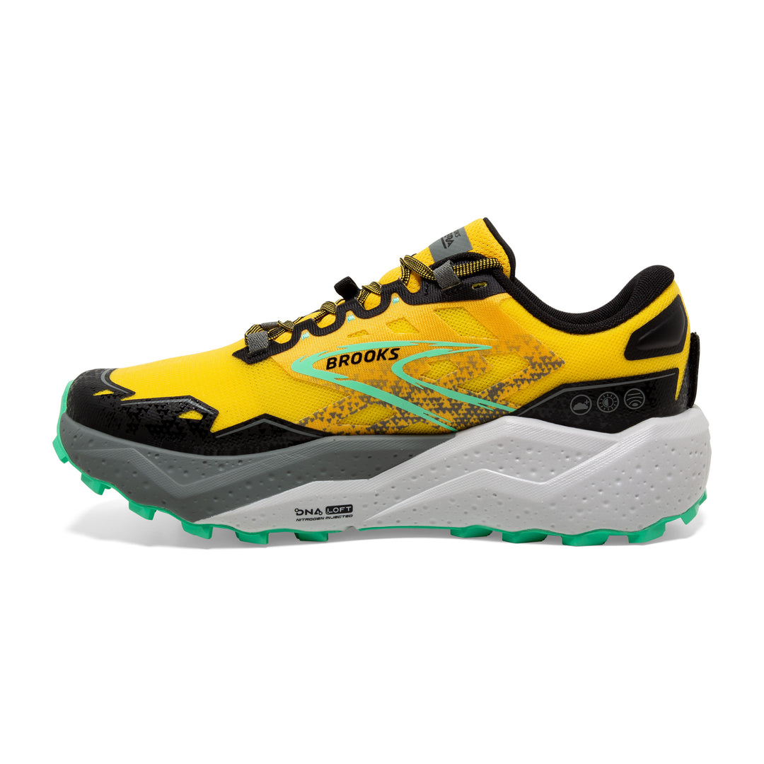 Brooks Mens Caldera 7 - Lemon Chrome/Black/Springbud - Trail