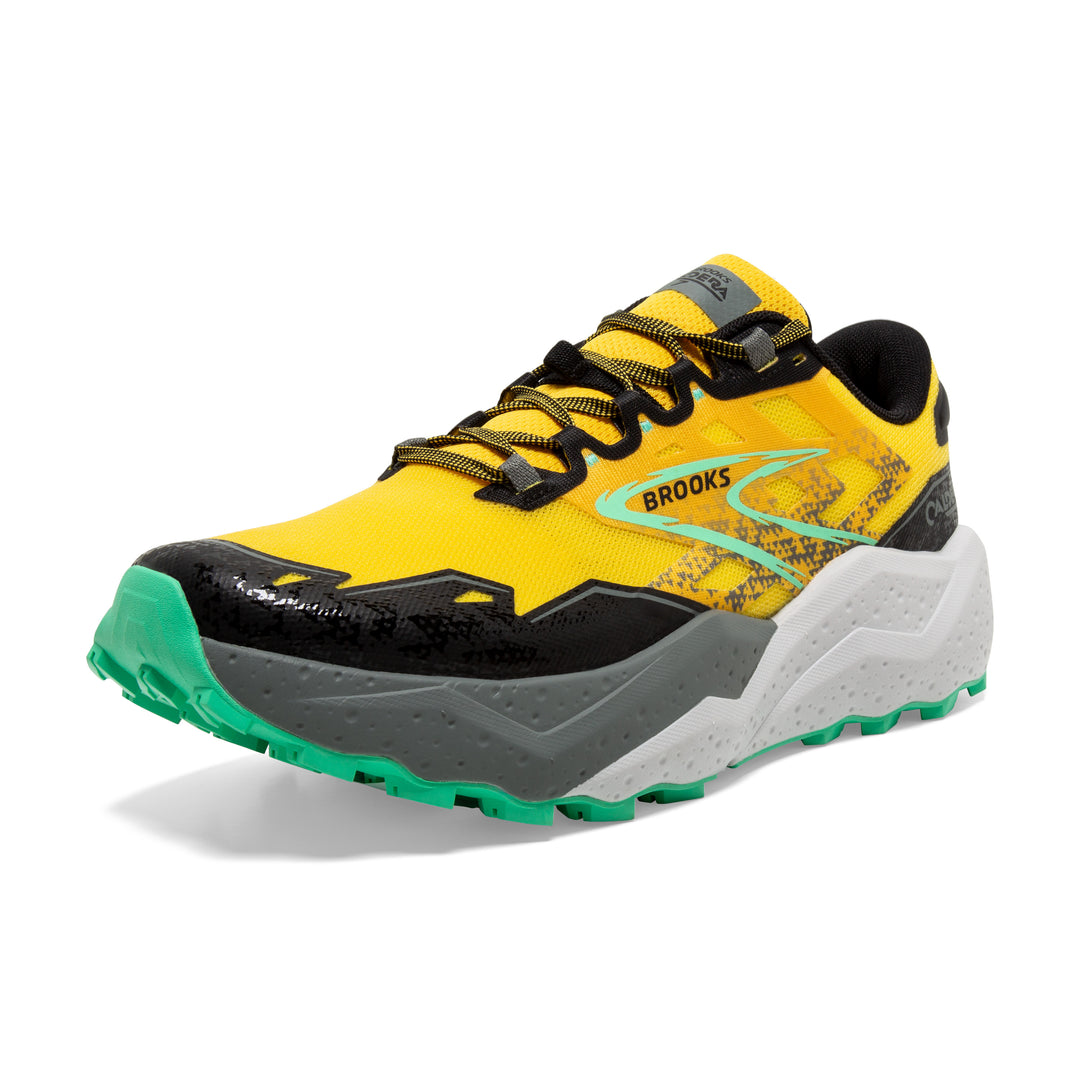 Brooks Mens Caldera 7 - Lemon Chrome/Black/Springbud - Trail