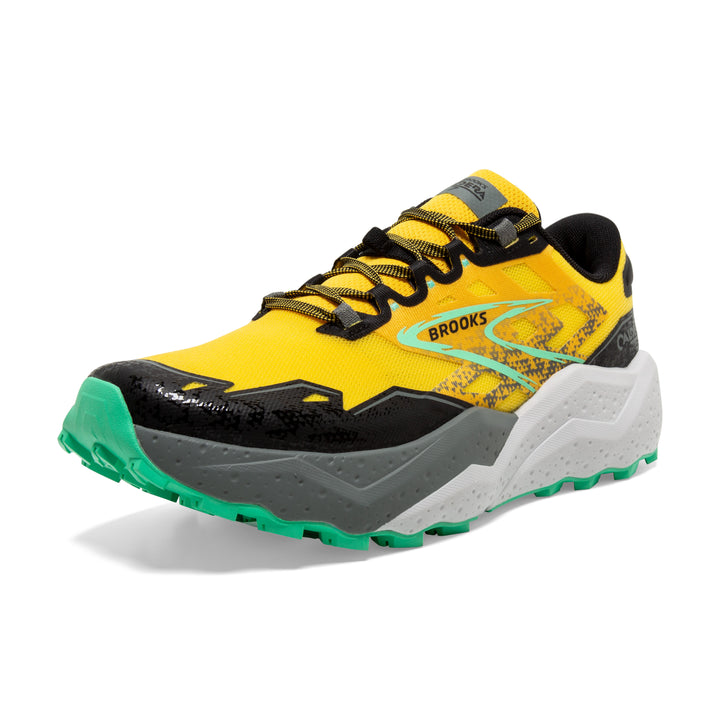 Brooks Mens Caldera 7 - Lemon Chrome/Black/Springbud - Trail
