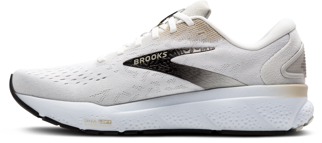 Brooks Mens Ghost 16 - White/Pelican/Oyster - Neutral - SS25
