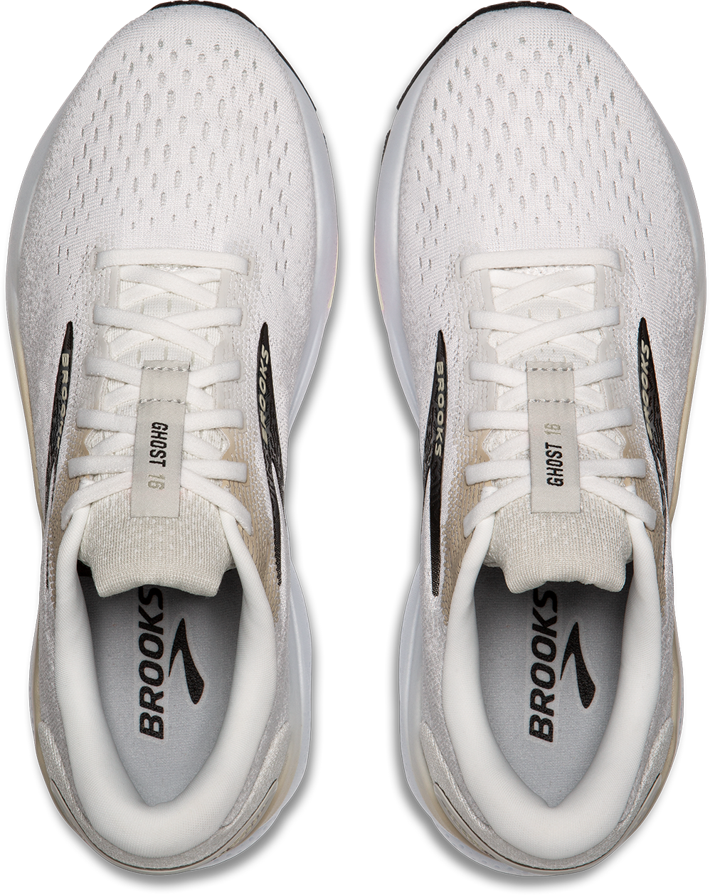 Brooks Mens Ghost 16 - White/Pelican/Oyster - Neutral - SS25
